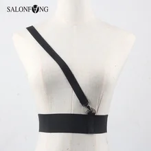 Новые пастельные готические бретельки бюст бандаж одежда в стиле рейв Связывание Сексуальное Женское Сетчатое нижнее белье для бондажа черный розница