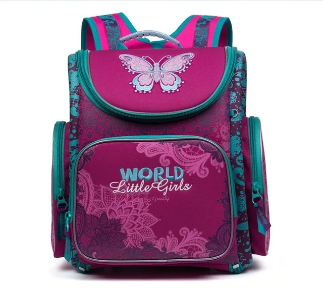 

Children School Bags for Girls Cute Dog Cat Flower Printing Nylon Orthopedic Backpack Kids School Portfolio Mochila Infantil