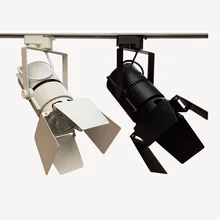 Светодиодный Трек освещение 20 Вт Bridgelux светодиодный выставочные точечные светильники Белый Черный алюминиевый трек голова теплый/день/чистый белый 30 шт