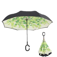 Inverted Reverse Umbrella Folding For Double Layer Fashion Unbrella Fabric UV Protection Windproof Rainproof For Women Umbrellas Inverted Reverse Umbrella Folding For Double Layer Fashion Unbrella Fabric UV Protection Windproof Rainproof For Women Umbrellas