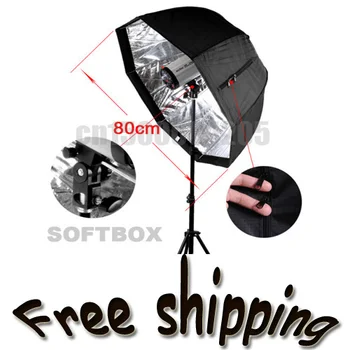 

Hot sale Camera hot 80cm Umbrella Softbox Soft Flash Silver Reflector Studio Ji8 free shipping +tracking number