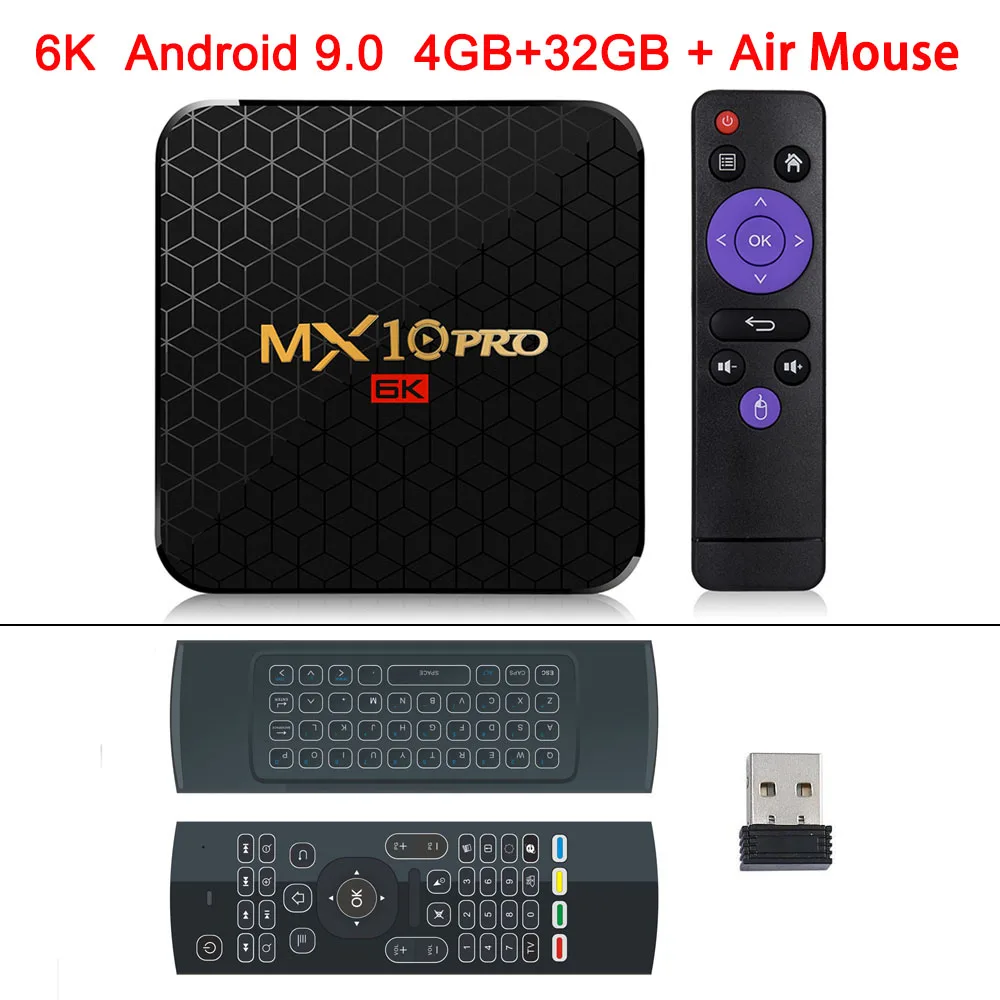 XGODY новейший 6K tv BOX Android 9,0 Pro Allwinner H6 Четырехъядерный 4 ГБ 32 ГБ 64 Гб HD медиаплеер 2,4G wifi смарт-приставка - Цвет: 4GB 32GB Air Mouse