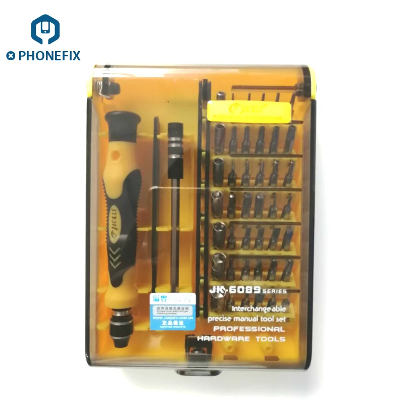 

PHONEFIX JM-6089 60 In 1 Multi-Bit Screwdriver Set For iPhone 6 7 8 Cell Phone Tablet Teardown Repair Hand Tools