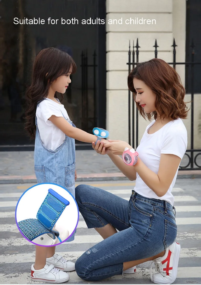 Mini Handheld Fan Ventilator USB Rechargeable Portable Watch Fan Desktop Cooling Air Cooler Fan For Outdoor Travel Office Home (17)