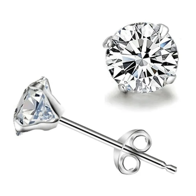 Coreano semplice placcato argento della vite prigioniera orecchini per le donne Coreano semplice placcato argento della vite prigioniera orecchini per le donne