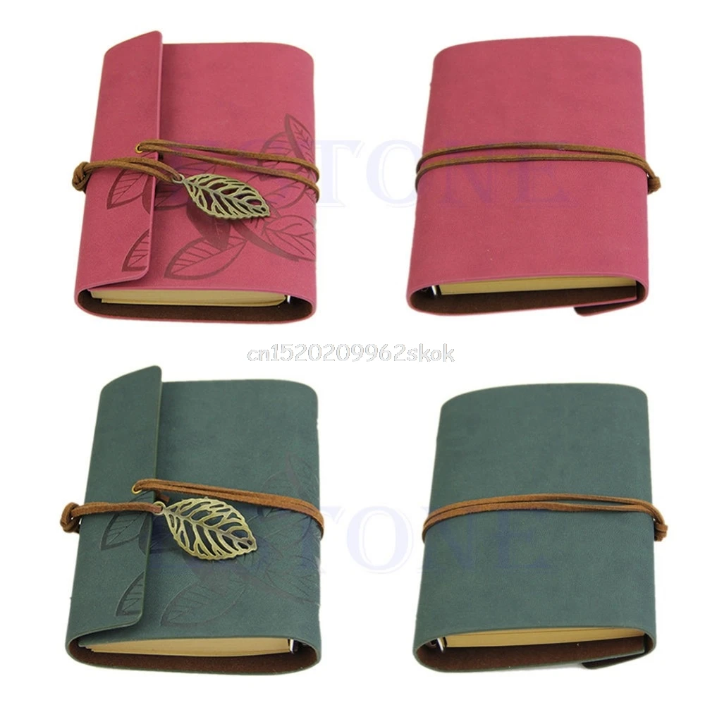 

Vintage PU Leather Cover Loose Leaf Blank Notebook Journal Diary Travel String J17 dropshipping