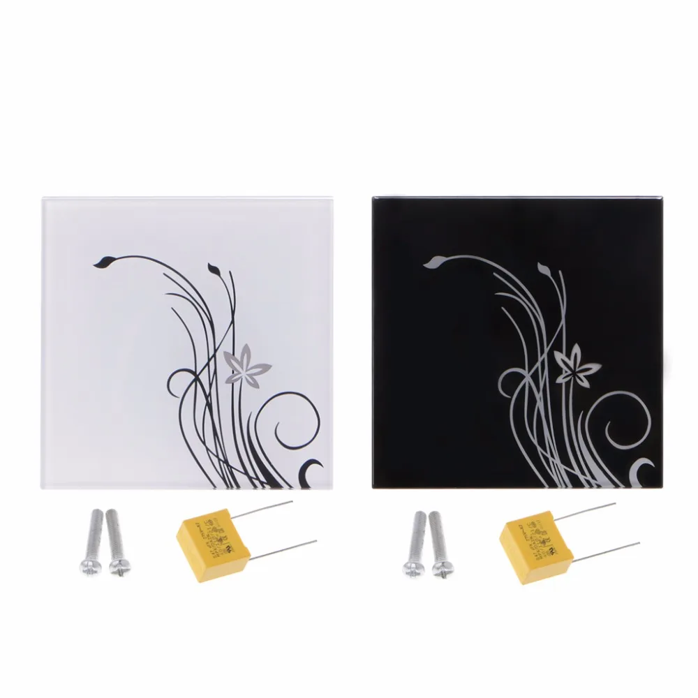  BGEKTOTH Wall Light Touch Switch Smart Home Automation Multi Function Glass Panel 86Type Black Whit - 32845867918