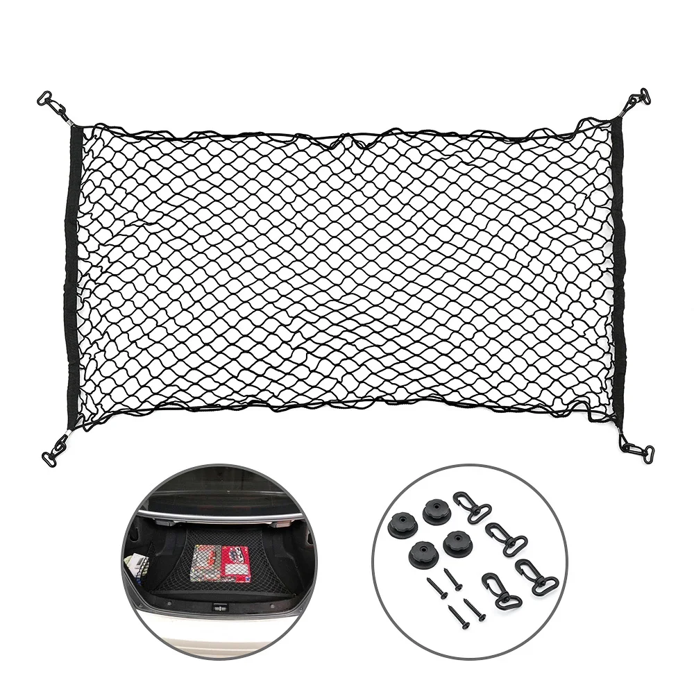 

110cm*58cm Universal Car Rear Trunk Boot Organizer Pocket Cargo Net Mesh Storage Car Receive Arrange Net Trunk Box Bag