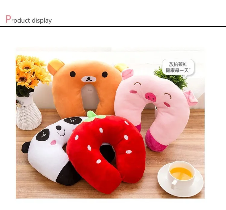 best Bedding Baby Pillow Multi-Animals Design Plush Super Soft Kids Headrest   Neck Protector Travel Toys for 0-4 Years YYT101 quilt cover