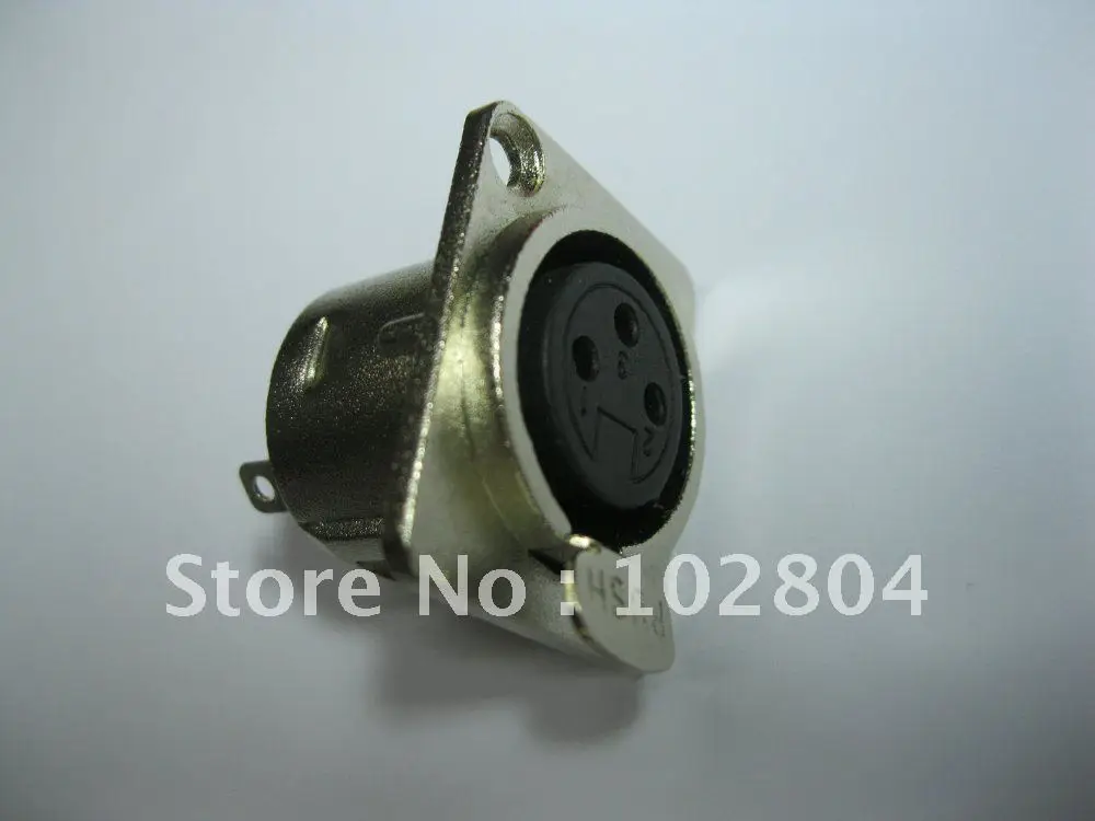 

Metal Audio MIC Connector XLR 3 Pin Female Chassis Mount Socket Locking 30 Pcs Per Lot Hot Sale High Quality Brand New