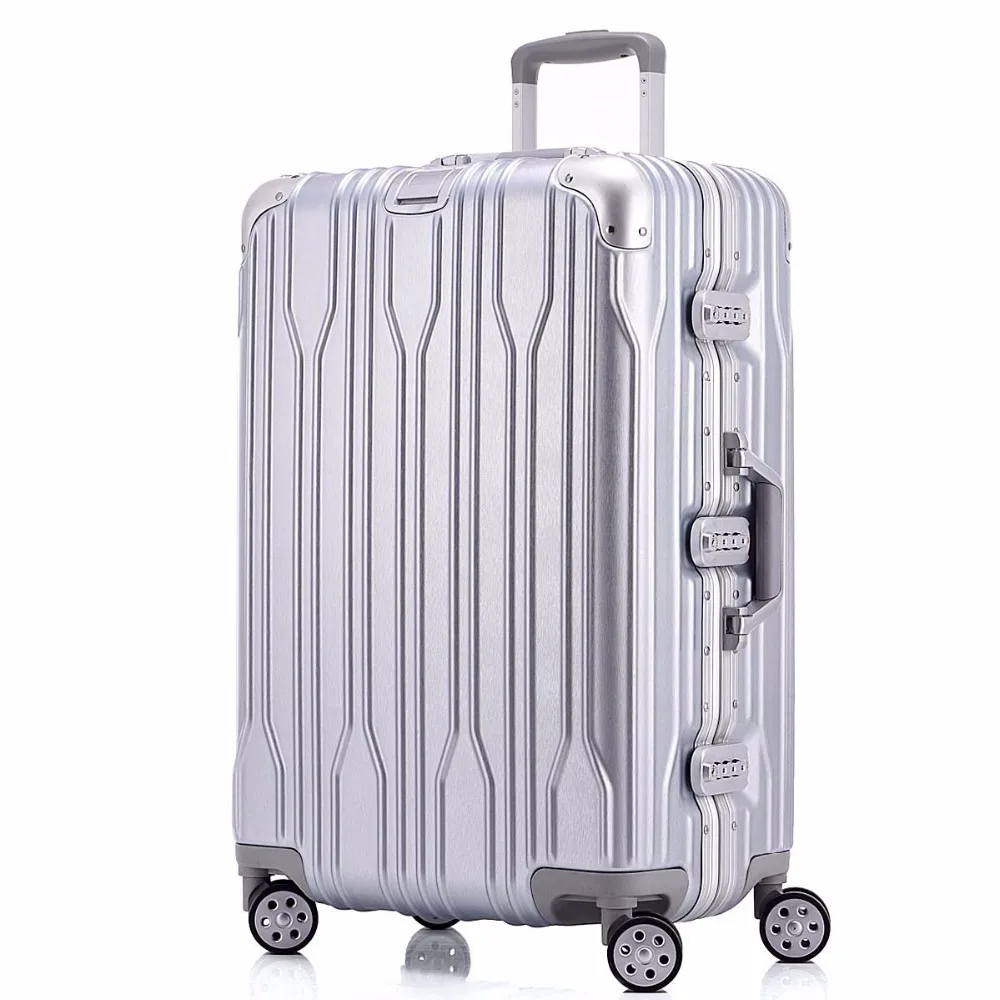 

20 22 24 26 29 Inch Aluminum Rolling Luggage Spinner Travel Suitcase original luggage Women Boarding Box Carry On