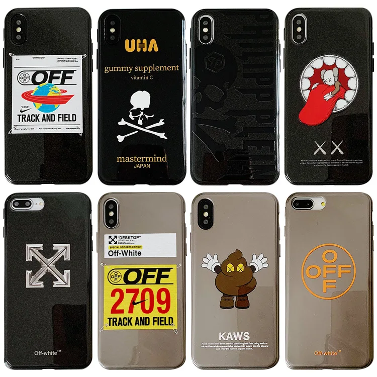 

Cartoon Fashion Brand OriginalFake Street iphonecase for 6s 7 8plus xs max Half-wrapped Case Waterproof Dirt-resistant