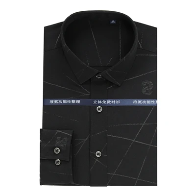 Новое поступление, высококачественные модные мужские рубашки с длинными рукавами из бамбукового волокна, весна-осень, очень большие полосатые рубашки, Большие Размеры M-8XL9XL10XL - Цвет: 513086