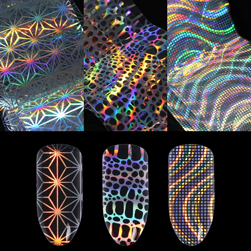

1 Roll 4*100cm Xmas Holographic Nail Foil Laser Christmas Tree Flower Snowflake Nail Art Transfer Sticker Manicure Nail Stickers