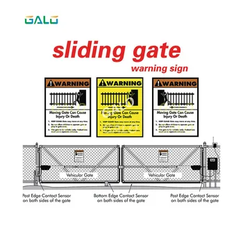 

GALO SLIDING GATE / SWING GATE /BARRIER GATE WARNING SIGN For automatic doors