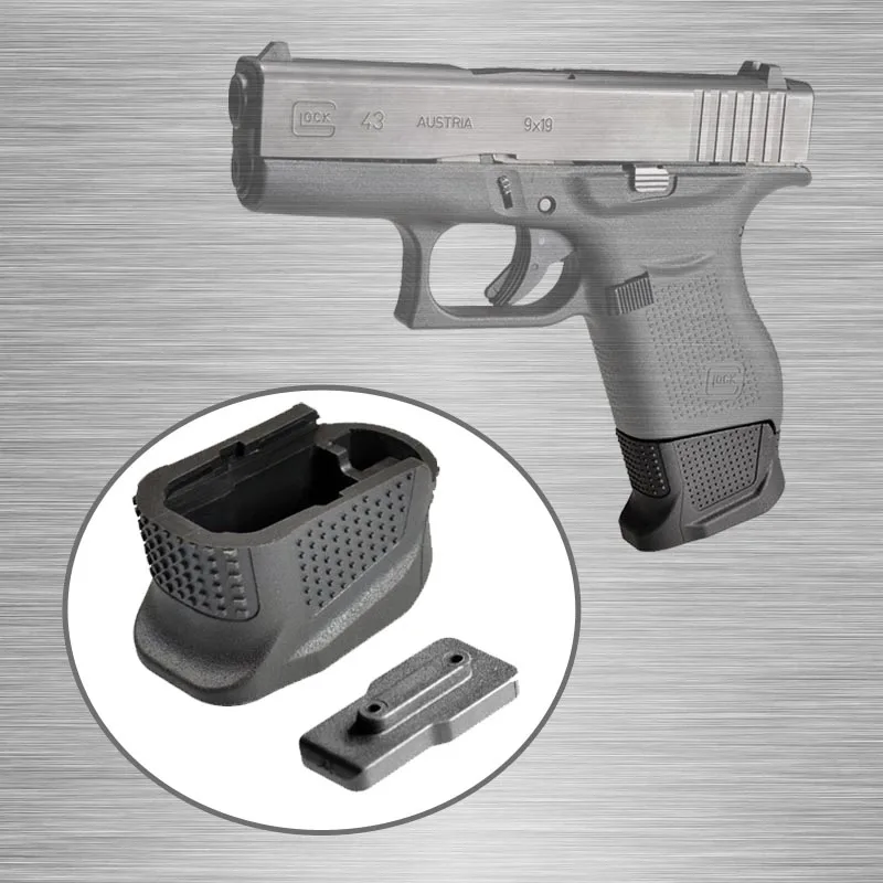+ 2 патрона Glock 43 Magazine Extension Plus Mag Улучшенная Базовая пластина для журнала