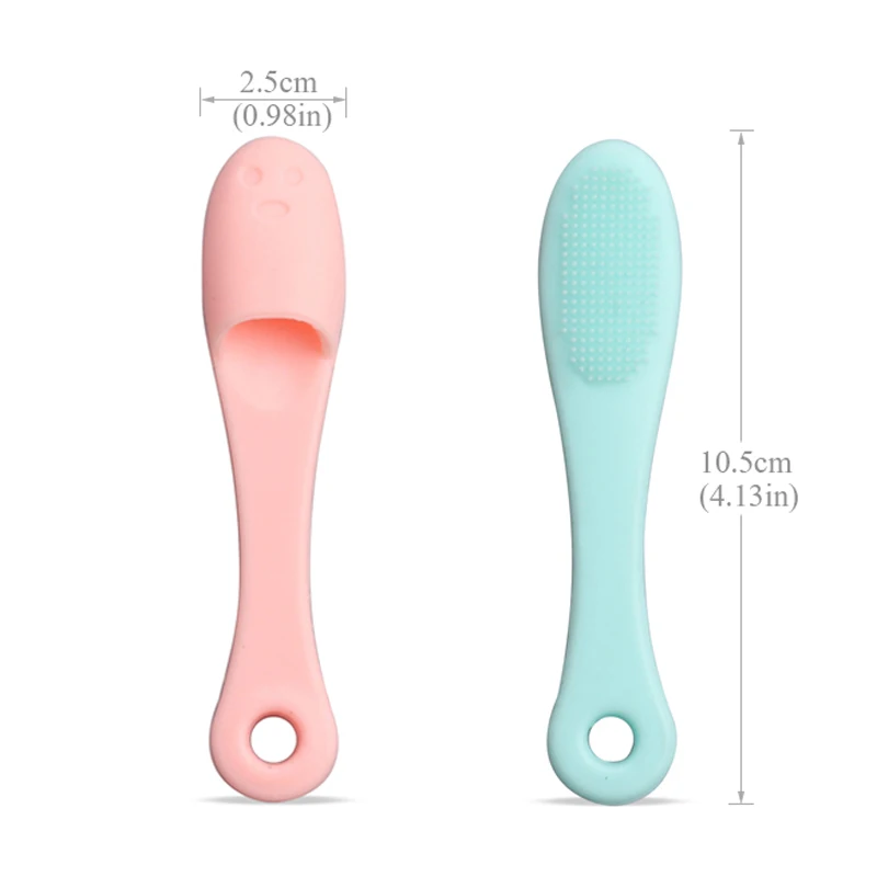 Brainbow 1pc Facial Nose Pore Cleaner Brushes Blackhead Remover Soft Silicone Finger Massage Brush Face Washing Cleansing Tools|brush for|brush