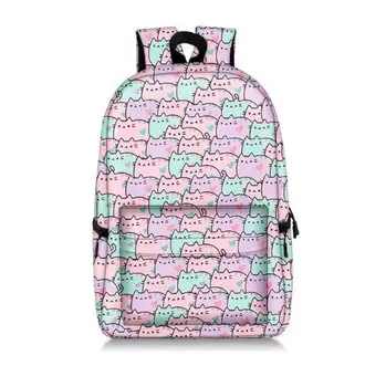 

Fashion Pusheen Backpacks For Teenager Female Cute Cat Printing Laptop BackPack School Students Bag Pack Sac A Dos