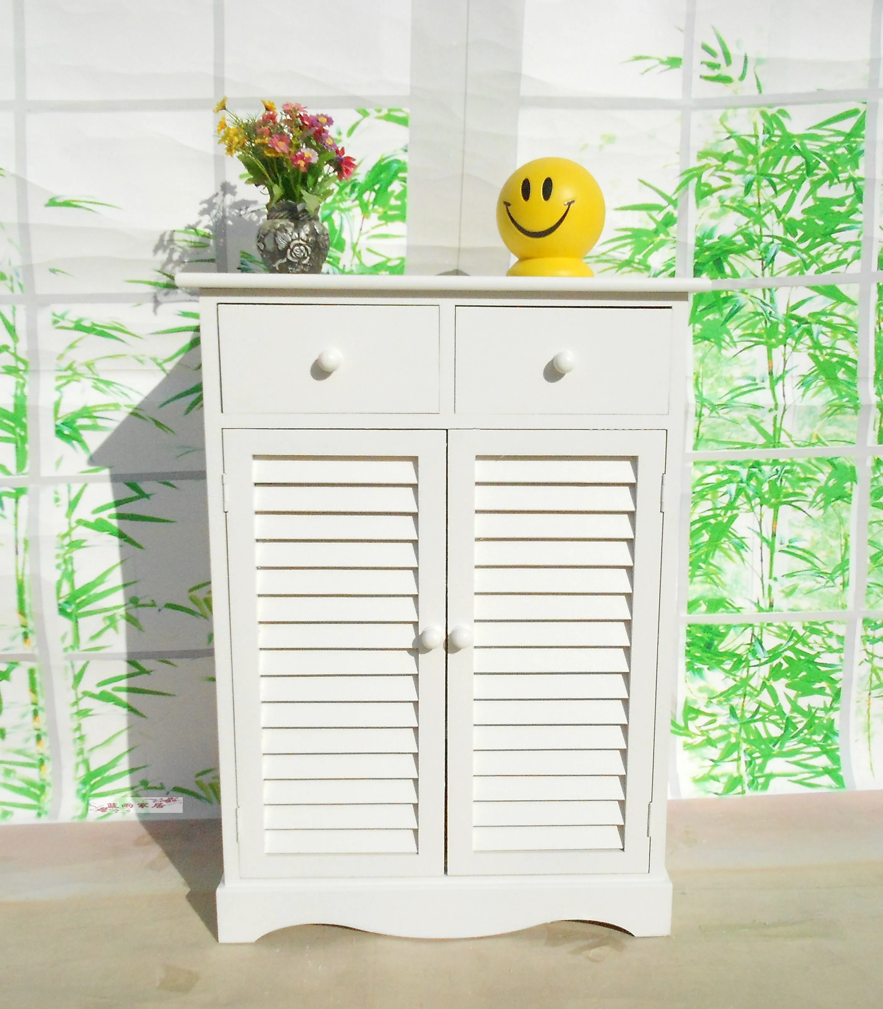 Wood for shoe fashion living room cabinet rustic storage cabinet shutter door kitchen cabinet 