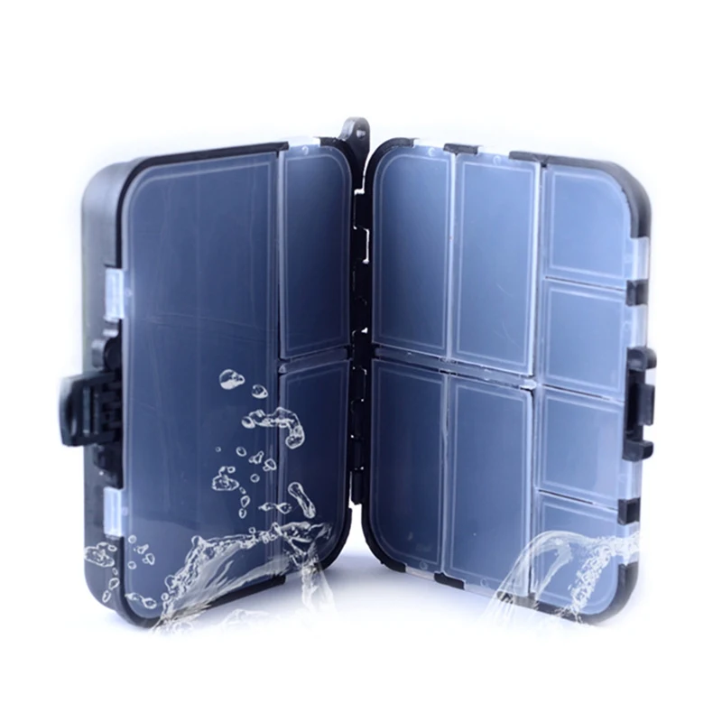 15 Slots Plastic Fishing Lure Hook Tackle Box Adjustable Portable Storage Case Tackle Multifunctional Organizer Fishing Boxes