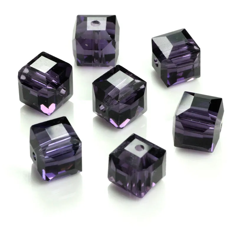 Стеклянные бусины разделители 8 мм 95 шт./лот|glass beads|spacer beadssquare beads |