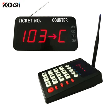 

433.92mhz Smart Queue Manage System Wireless Calling System with Counter Keypad and Display Screen for Bank Queuing