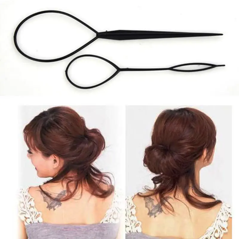 

2pcs/set Magic Topsy Tail Braid Hair Maker Ponytail Styling Tools Hair Accessories/Curler Hair Clip Tool For Beauty