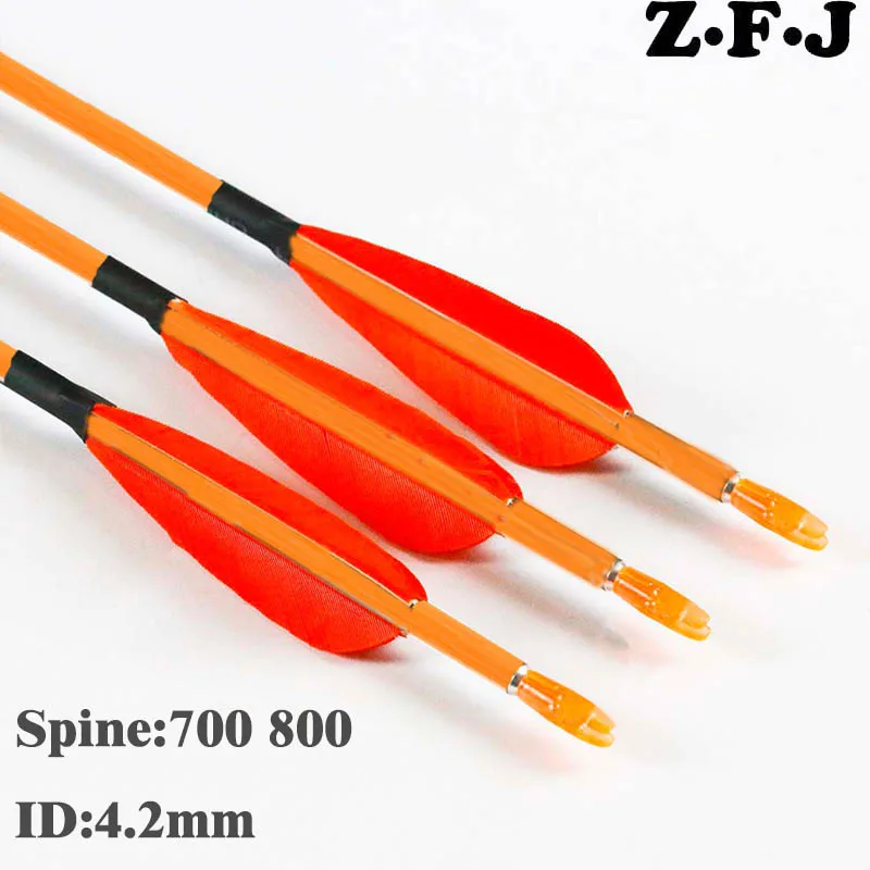 12pcs Spine 700 800 Linkboy Archery Carbon Arrows ID 4.2mm 30inch Shaft