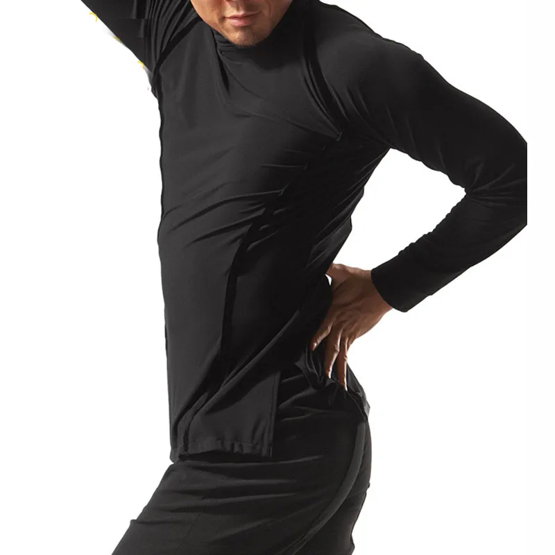Мужская Высокая шея профессиональные латинские танцевальные топы для бальных танцев Одежда для тренировок длинный рукав бархат рубашка фламенко для взрослых