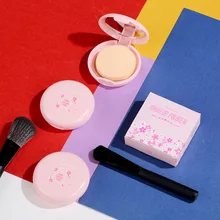 Красота девушка макияж пудра контроль масло водонепроницаемый прочный консилер увлажняющий дышащий прессованная пудра