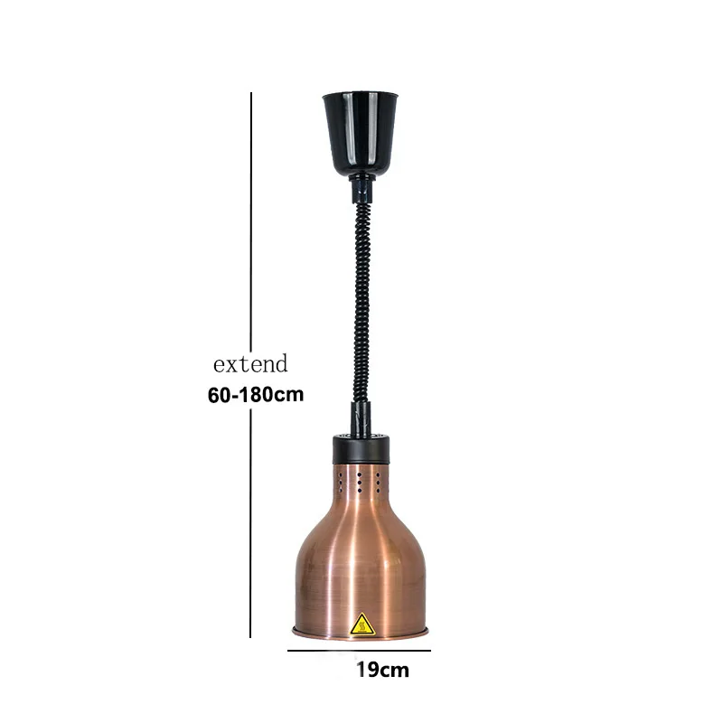 Тепловая лампа 250 Вт электрическая лампа для обогрева пищи сохранение тепла подвесной светильник Регулируемый Кухонный Светильник для ресторана подвесной светильник s - Цвет корпуса: C Style Red Bronze