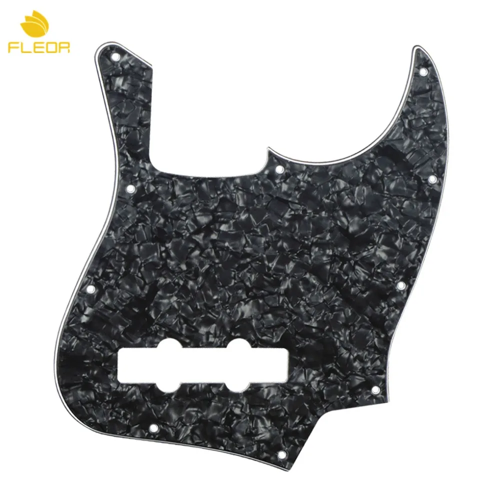 FLEOR черная жемчужная Накладка для гитары 4 струны JB Bass Pickguard скретч пластина 4Ply и винты для американских/мексиканских Бас частей