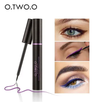 

O.TWO.O Colorful Purple Blue Brown Liquid Eyeliner Eye Make Up Waterproof Long Lasting Eye Liner Pencil MakeupTools 3 Colors
