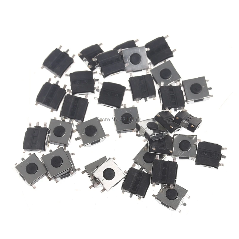 Lot De 100 Interrupteurs Tactiles Bouton-poussoir 6x6 Mm, 4 Broches DIP - Pour Circuits Imprimés, Projets électroniques