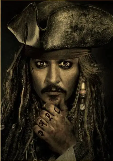 

5D Full Diy Diamond Painting cross stitch Pirates of the Caribbean Captain Jack Sparrow actor Johnny Depp Diy diamond embroidery