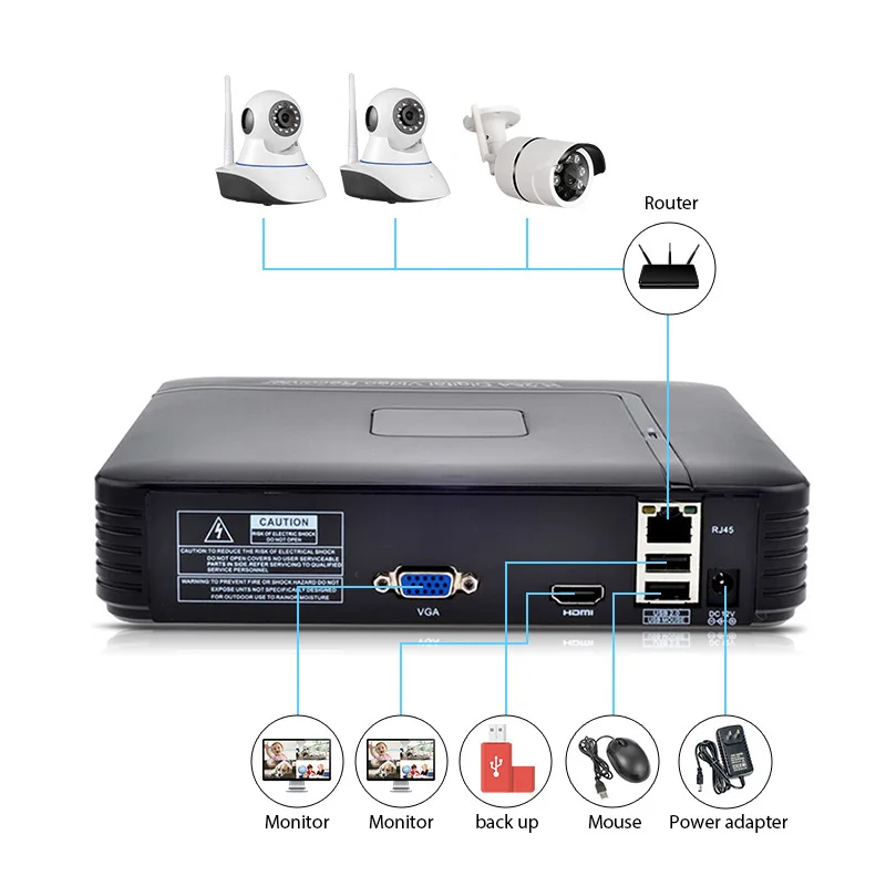 KERUI Простая установка plug & play 2 4G wifi камера 720 P IP система 8CH 1080 NVR P2P CCTV безопасности