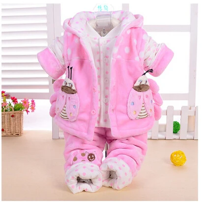 Детская осенне-зимняя стеганая куртка комплект детской одежды из трех предметов комплект детской одежды из 3 предметов для маленьких девочек