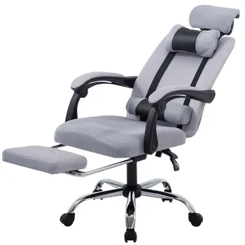 

Office Computer Chair Home Furnture Cloth Lifting Reclining Gaming Revolving Footrest for Office High Back Ergonomic Armchair