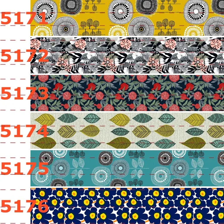 

10yards -different sizes -dark color geometric pattern printed Grosgrain ribbon DIY