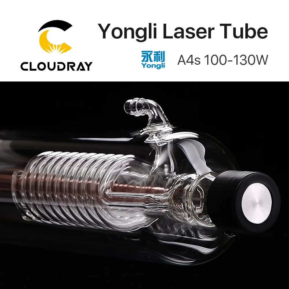 Cloudray Yongli A4s 100 Вт CO2 лазерная трубка деревянная коробка для упаковки длина 1450 Dia. 80