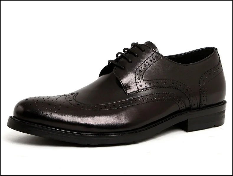 Британский дизайнер бренда человек платформа Представительская обувь Винтаж Пояса из натуральной кожи перфорацией Обувь шнурованная для