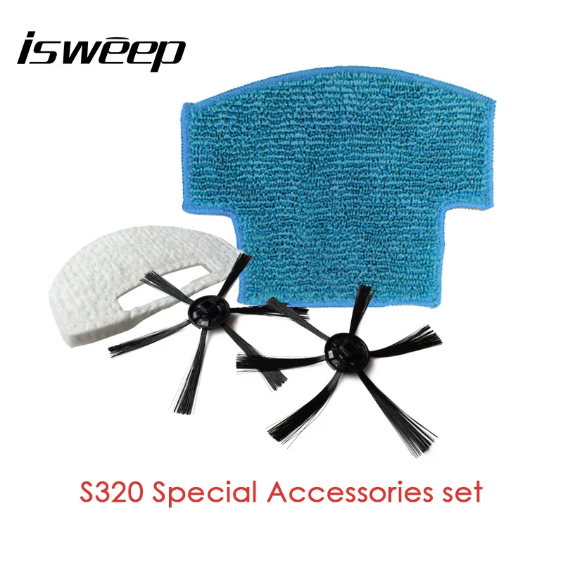 

Isweep Accessories Parts Pack Sides Brush Mop Cloth for Robotic Vacuum Cleaner for S320