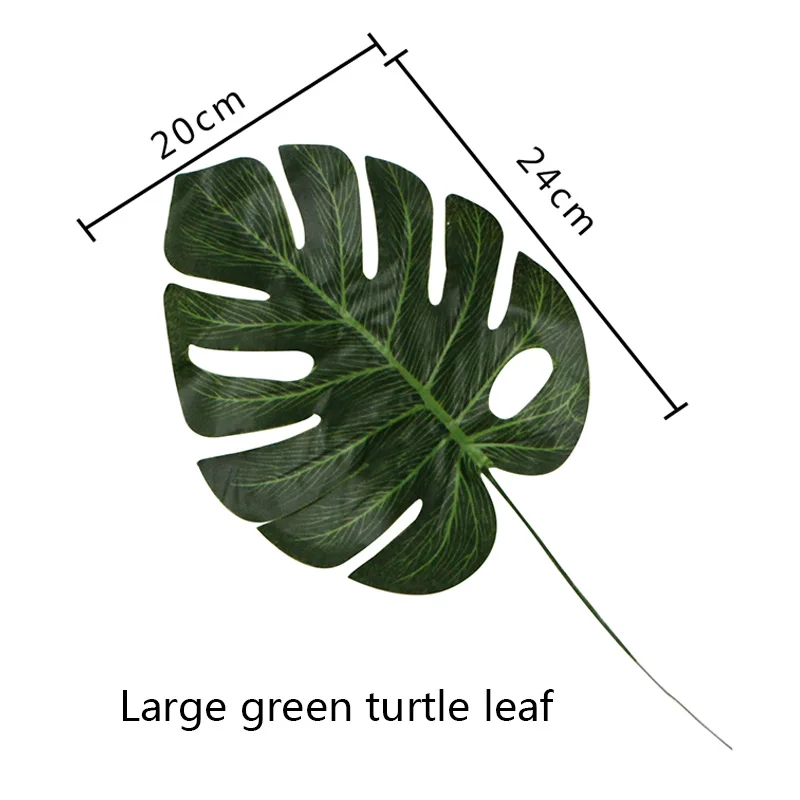 1 шт., золотисто-зеленый высококачественный Искусственный лист, листья тропической пальмы, сделай сам, растения, для дома, вечерние, свадебные, настольные украшения - Цвет: green 5