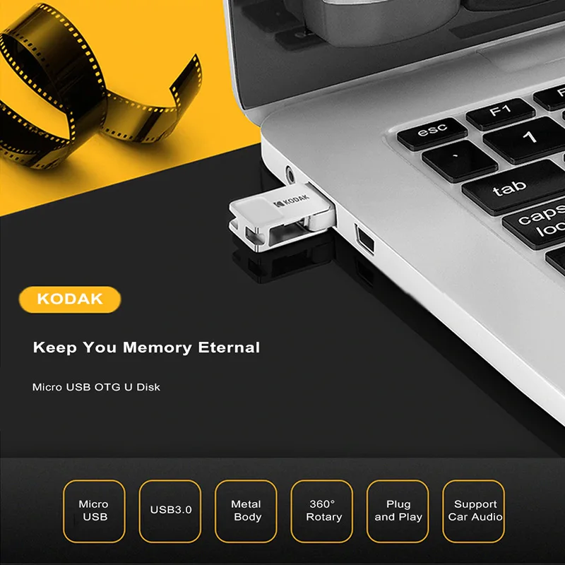 Kodak USB Flash Drive K223B USB3.1 Micro OTG двойной Интерфейс памяти stick16GB 32 GB 64 металла U диск 3 0