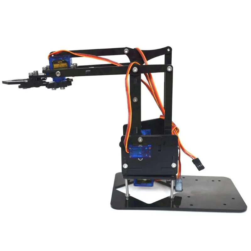 

DIY 4DOF Robot Arm 4Axis Acrylic Rotating Mechanical Tool for Arduino