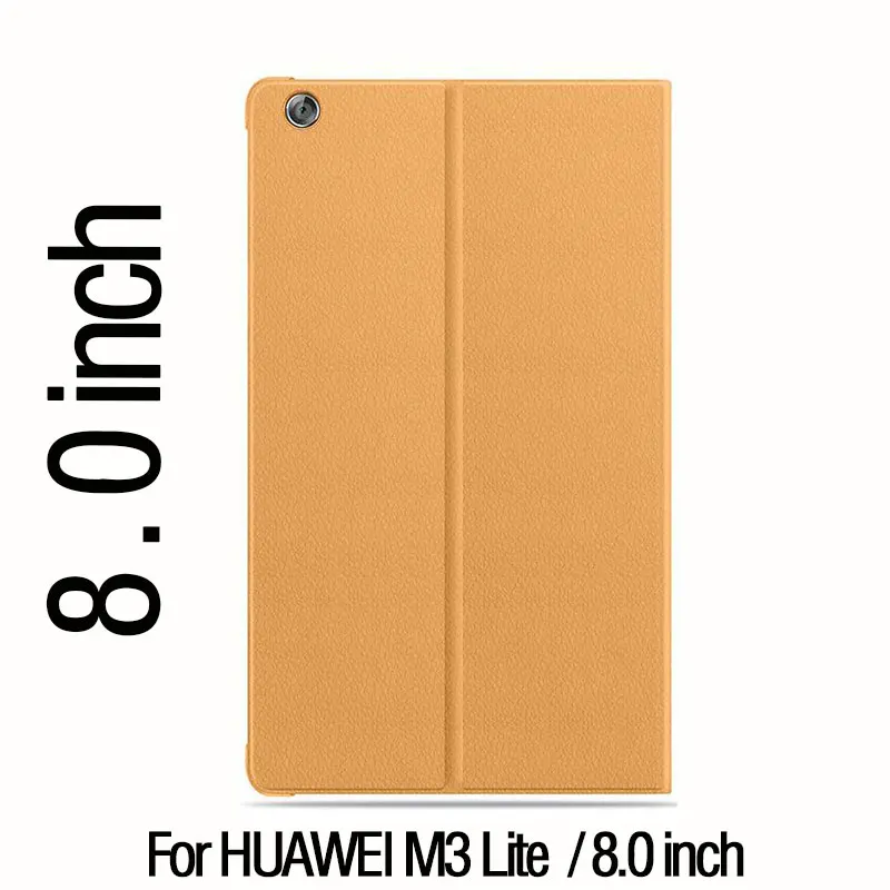 Чехол для HUAWEI M3 Lite, официальный смарт-чехол для HUAWEI Mediapad M3 Lite, откидной кожаный чехол с подставкой, чехол для планшета 8,0 10,1 - Цвет: Brown 8.0 inch