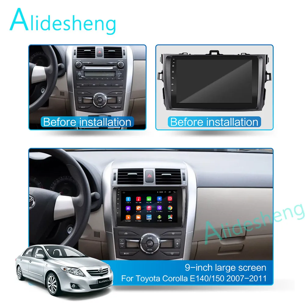 Автомобильный мультимедийный плеер 2 ГБ + 32 2.5D 2Din Android 8 1 GO GPS для Toyota Corolla E140/150 2006 2007