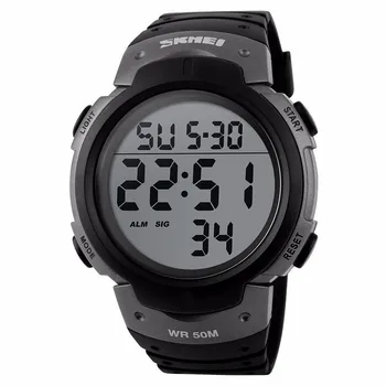 

SKMEI Luxury Brand 50 Meter Waterproof Mens Sports Watches Digital LED Military Electronic Wrist Watch Fashion Sport Clock Men