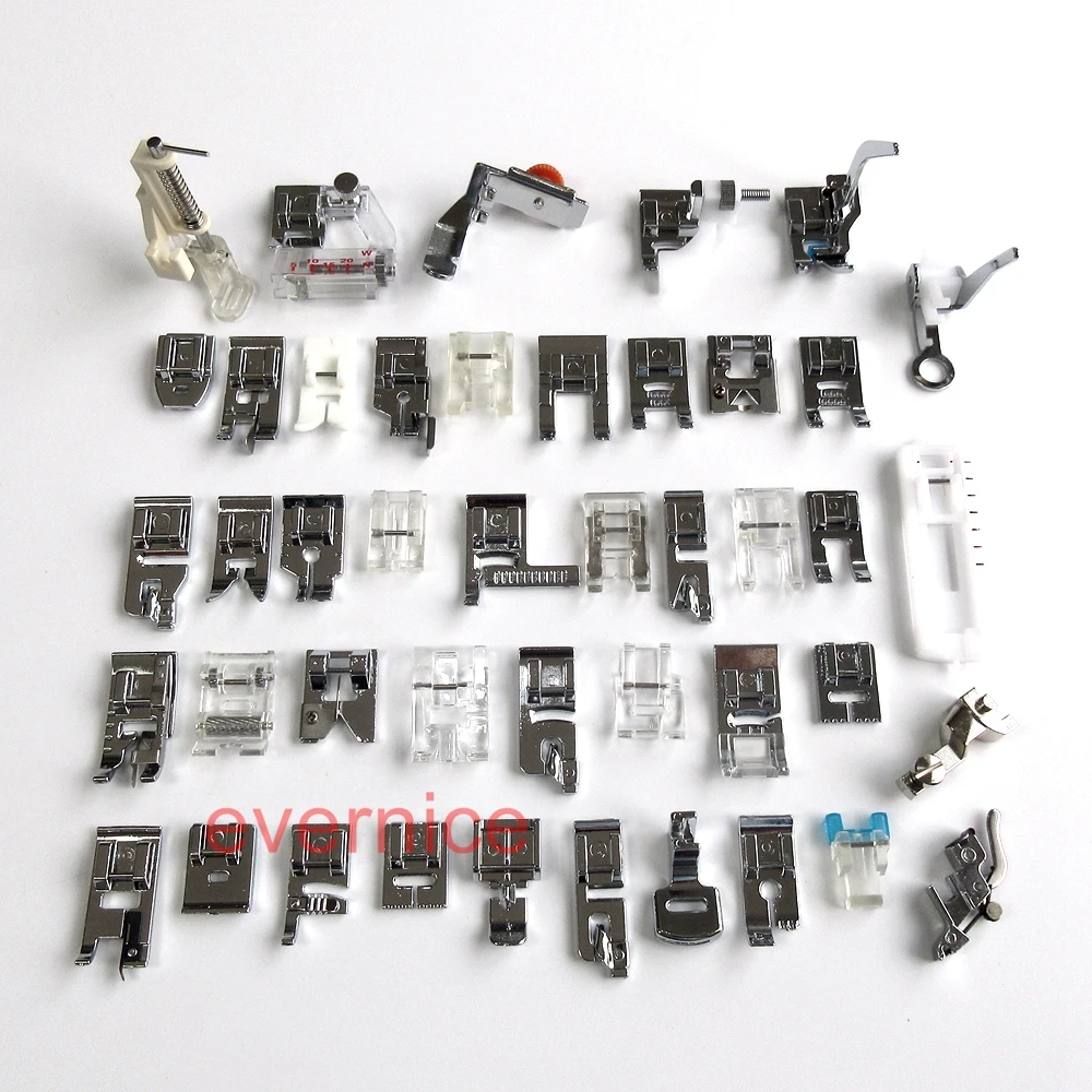 42 Pcs Piede Piedi Scatola Di Plastica Per Bernina Nuovo Stile Aurora Artista Activa 100