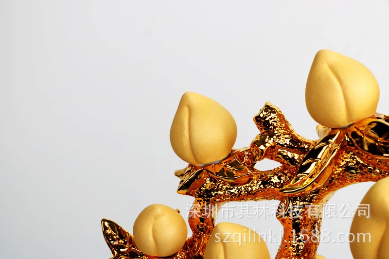 1 pçs longevidade pêssego ornamentos longevidade casa